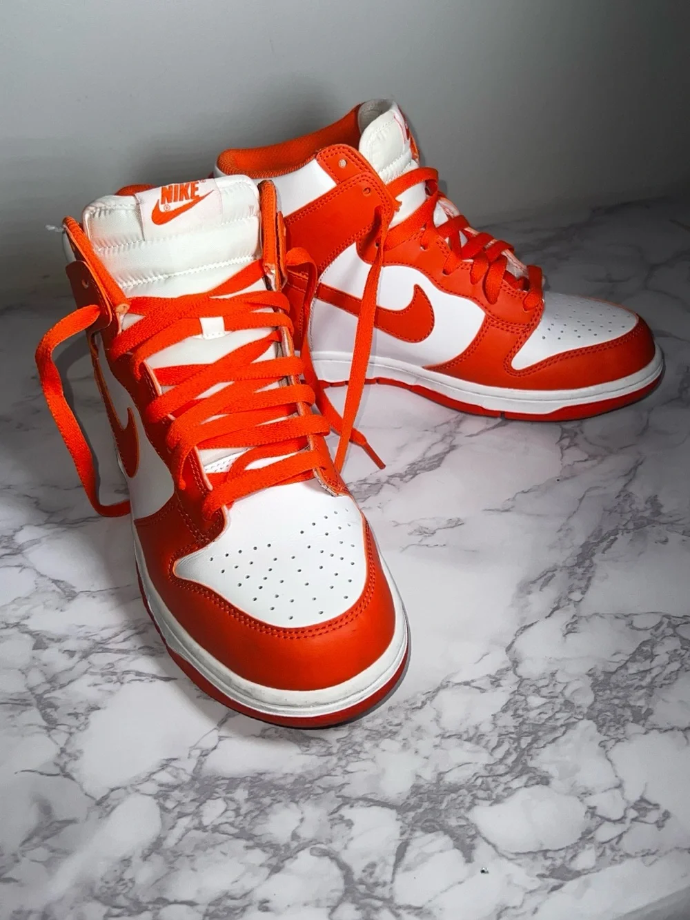 Nike Women’s High-Top Sneakers - White & Orange